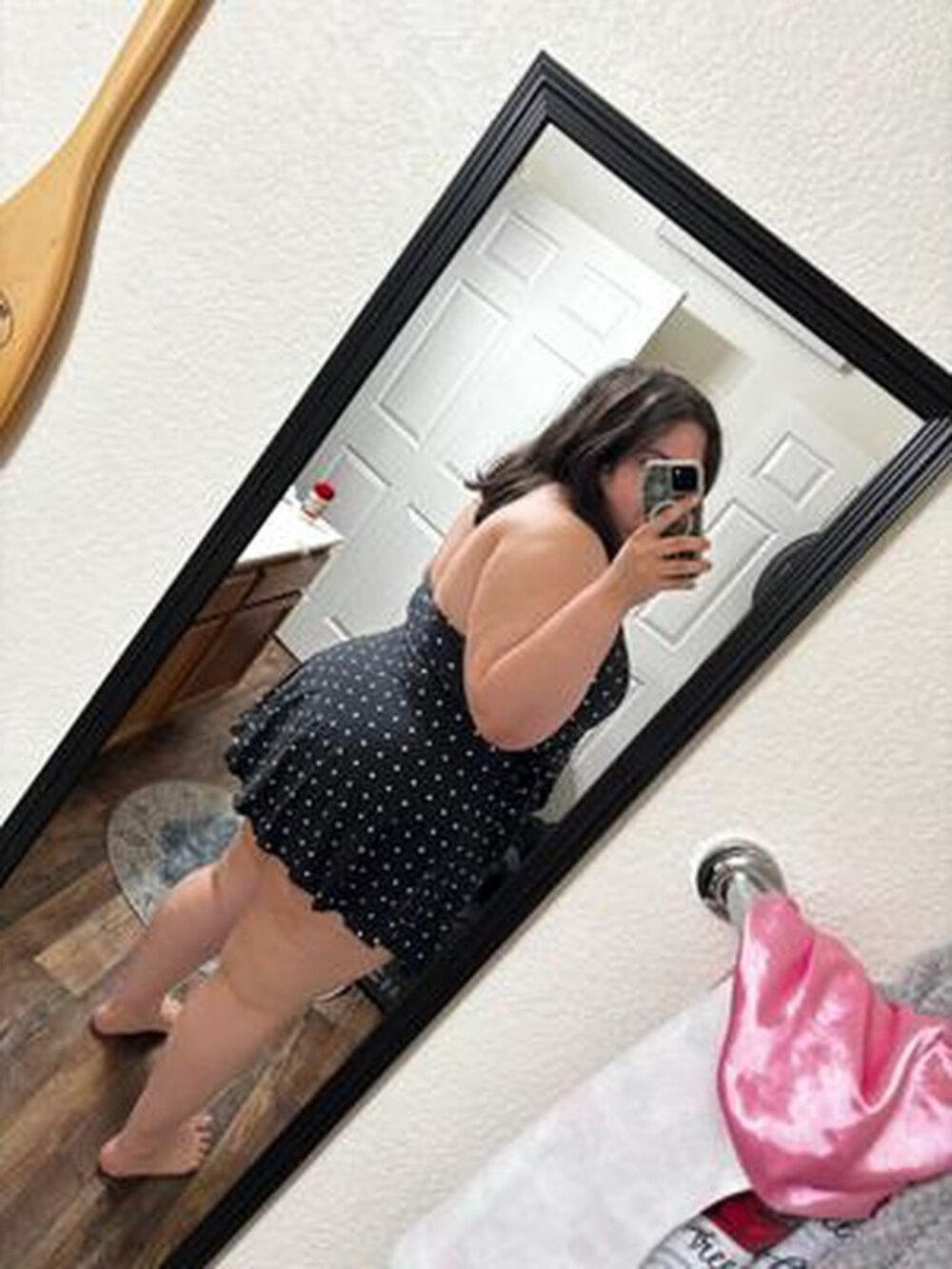 🩱 Ocean Blues Black Polka Dot Halter Swimdress NWT XL 🖤 - Picture 5 of 6